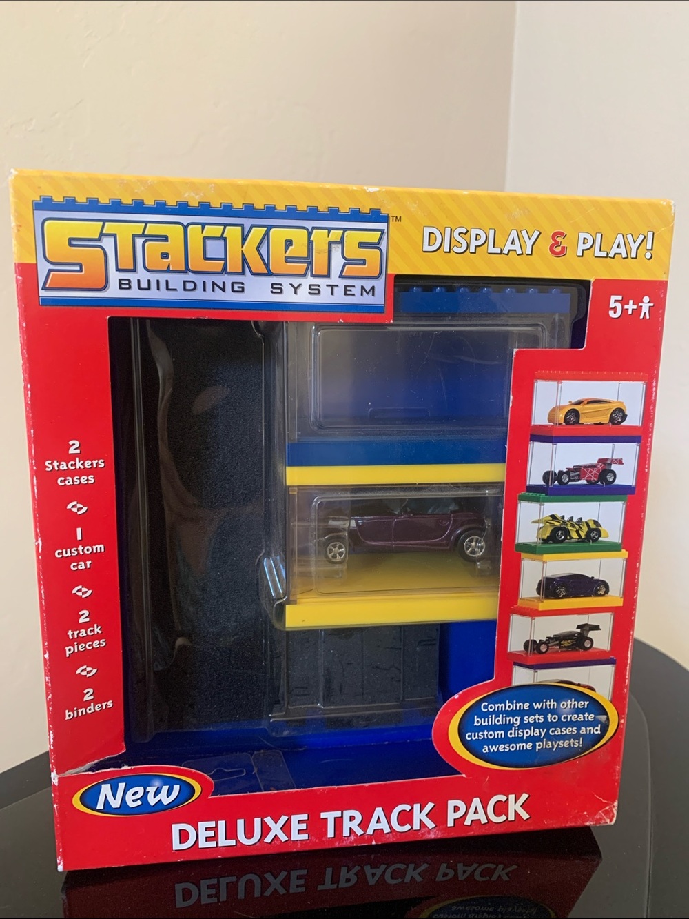 Stackers Deluxe Track Pack Building System 2 Tracks 1 Car 2 Cases Kids Toy New